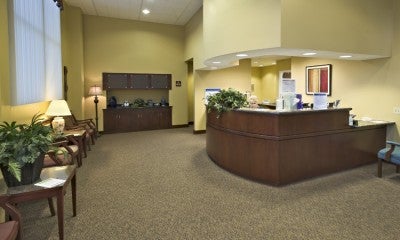 Waiting area at LVHN Surgery Center–Tilghman, located in the 4825 building at LVHN–Tilghman