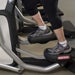 Feet on exercise machine