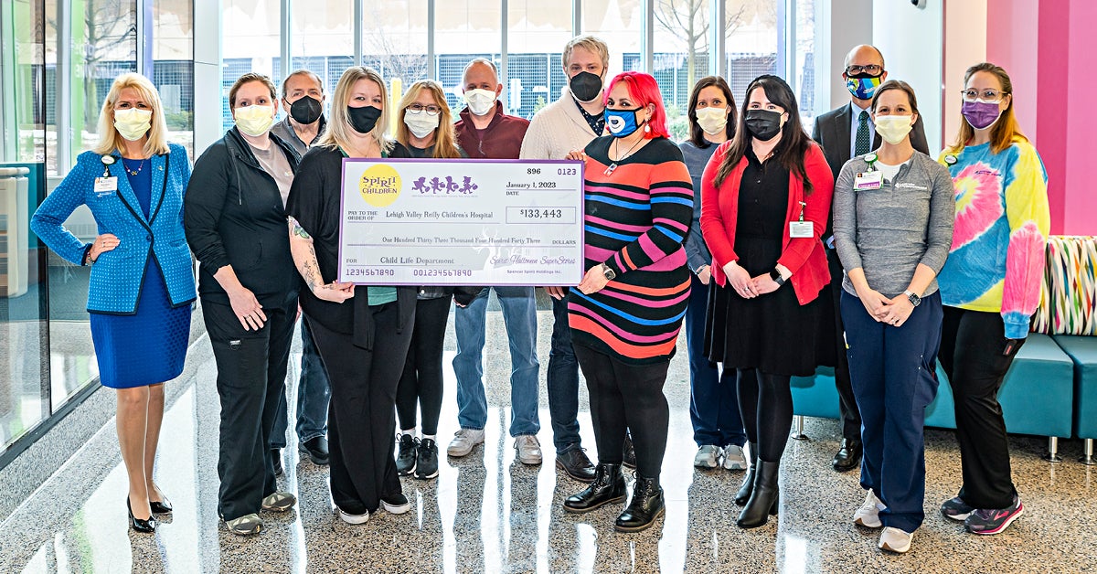 Lehigh Valley Reilly Children’s Hospital Receives Record Donation From Spirit of Children
