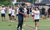 Washington Commanders wide receiver Jahan Dotson hosted a football clinic July 16, 2022, at Charles Chrin Community Center. Former teammates from Penn State joined Dotson for the clinic, including Sean Clifford, Nick Dawkins and Jake Wilson.