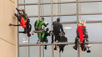 LVHN Superhero window washers