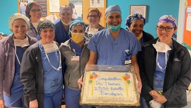  M. Bijoy Thomas, MD, has performed over 2,500 minimally invasive robotic procedures.   