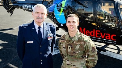 Critical care transport nurses Kyle Kromer and Tim Hickey have more in common than their career.