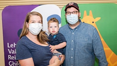 20-month-old Dean received his first COVID-19 shot through LVHN.