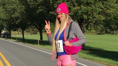 Surgical oncologist Lori Alfonse, DO, at Women's 5K Classic in Allentown