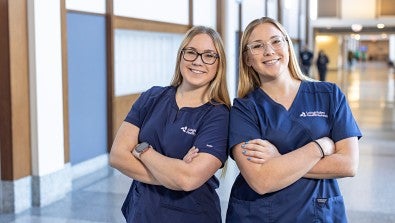 Amy and Dina Ambrose are twins who work at LVHN
