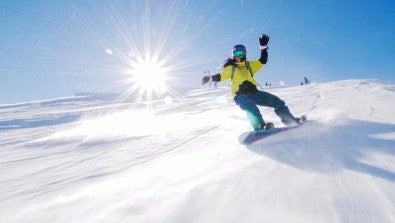 Montage Mountain - snowboarder on mountain
