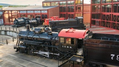 Steamtown - traing in train yard