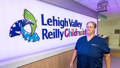 Alice Ashman, RN, a charge nurse on the pediatrics unit at Lehigh Valley Reilly Children’s Hospital