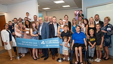 David and Jackie Jaindl Family Birth and Newborn Center at Lehigh Valley Hospital–Cedar Crest. 