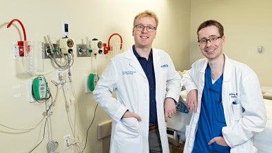Anthony Rainey, MD, and Christian Rainey, MD, brothers who are both neurologists at LVHN practice in Pennsylvania to give back to their home state. 