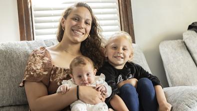 On-site childcare service at the Women’s Health Center at Tower Place helps a woman navigate her high-risk pregnancy while creating a meaningful experience for her first child.