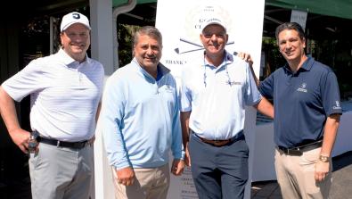 L–R Bob Begliomini, PharmD, EVP, Regional President, Jefferson Health–Lehigh Valley Region; Joe Cacchione, MD, CEO, Jefferson; Dicky Pride, PGA TOUR Champions winner; Nick Ragone, Esq., EVP and Chief Marketing and Communications Officer, Jefferson