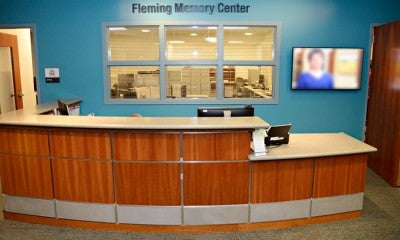 Welcome desk, Fleming Memory Center