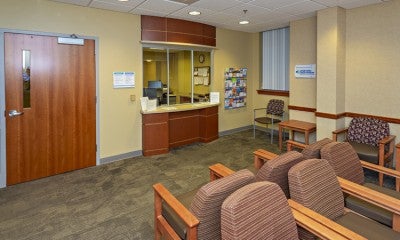 Breast Health Services waiting room, located on the first floor at Lehigh Valley Hospital–17th Street
