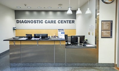 Diagnostic Care Center located on the second floor at Lehigh Valley Hospital–Muhlenberg, main (north) entrance