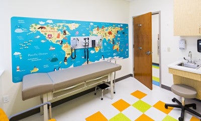 Children's' Wall art with map of the world