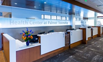 Welcome desk, Health Center at Palmer Township