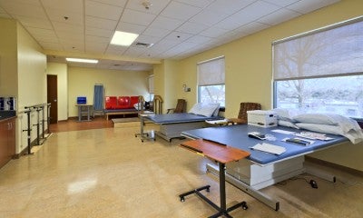 Therapy gym at the Center for Orthopedic Medicine, located in the 4815 building at LVHN–Tilghman