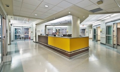 Emergency room nurses’ station at Lehigh Valley Hospital–Muhlenberg