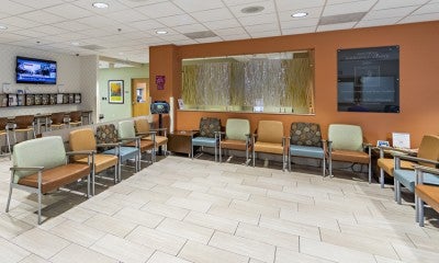 Emergency room waiting area at Lehigh Valley Hospital–Pocono Mattioli Emergency Center