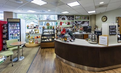 Gift shop and café at Lehigh Valley Hospital–Pocono, located on the first floor