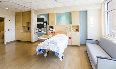 Family Health Pavilion inpatient room at Lehigh Valley Hospital–Muhlenberg (south entrance)