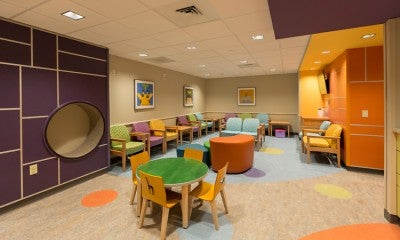 Waiting room, J.B. and Kathleen Reilly Children’s Surgery Center