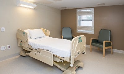 Senior Behavioral Health inpatient room at Lehigh Valley Hospital–Schuylkill S. Jackson Street