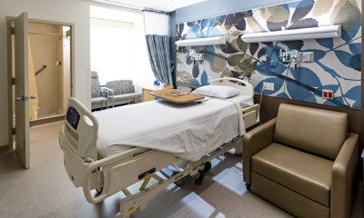 Newly-renovated patient room at Lehigh Valley Hospital–Hazleton