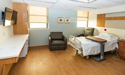 Private patient room in the Family Birth and Newborn Center at Lehigh Valley Hospital–Schuylkill E. Norwegian Street