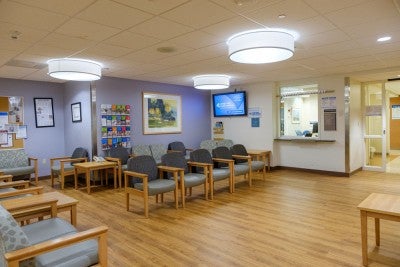 Muhlenberg cancer Center waiting room