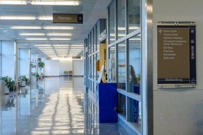 Muhlenberg cancer Center interior hallway