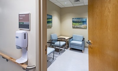 The meditation room gives patients and staff a place to quietly reflect.