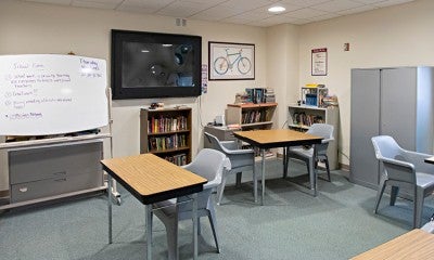 School Room where learning takes place as well as various other therapy groups