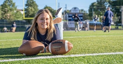 Madison Bensinger Knee Injury Can’t Stop Ball Girl for Schuylkill Haven Football Team