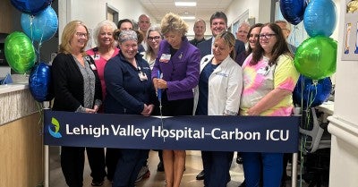 The LVH–Carbon team cut the ribbon on a new intensive care unit and an expanded medical-surgical unit, part of a $12 million project to enhance inpatient and outpatient services.