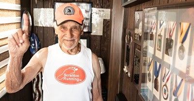 Tony Cerminaro is training for his 26th Steamtown Marathon less than a year after two knee replacements. 