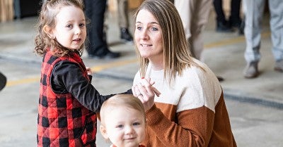 Katie Young recently reunited at Northampton Regional EMS headquarters with those who had a hand in saving her life.