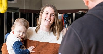 Katie Young recently reunited at Northampton Regional EMS headquarters with those who had a hand in saving her life.