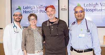 It was reunion day for Steve Bomberger, 67, a volunteer ski ranger at Camelback and those who had a hand in saving his life 