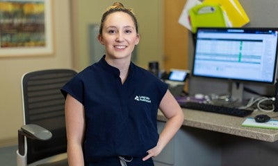 Cailyn and Kylie Smith, twins who work at LVHN