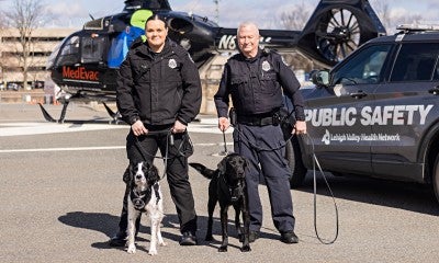 Lehigh Valley Health Network (LVHN), part of Jefferson Health, has added two security K-9s capable of detecting firearms