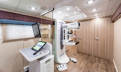 Interior of our mammography coach