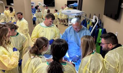 Patriot League athletic trainers received hands-on training from orthopedic surgeons at the Venel Institute, Lehigh Valley Health Network.