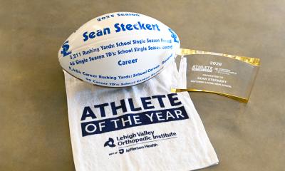 As the football captain for the Southern Lehigh Spartans, Steckert was nominated for Athlete of the Week for setting a Pennsylvania Interscholastic Athletic Association championship game record with 301 rushing yards in the Spartans’ 43-21 win over the Twin Valley Raiders.