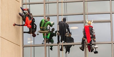 LVHN Superhero window washers