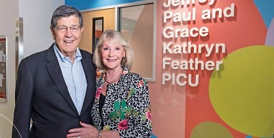 The Jeffrey Paul and Grace Kathryn Feather Pediatric Intensive Care Unit will continue to provide leading-edge care to infants and children