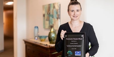 The Association of Immunization Managers recognizes Lauren Grantz with Immunization Champion award