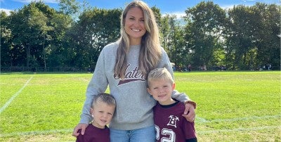 Kristen Picone, RN, and her children.